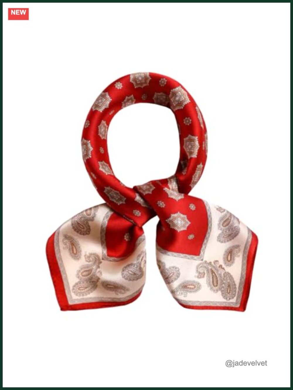 100% Mulberry Silk Small Square Scarf 21x21 Inches Digital Print Lightweight